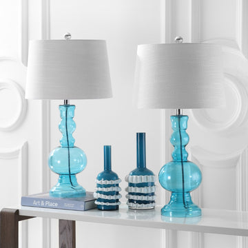 Genie 28.5" Glass LED Table Lamp - JONATHAN Y